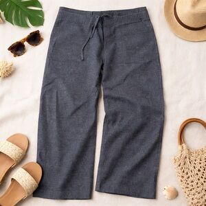 prAna Breathe Men’s Hemp Wide Leg Pants Slate Gray Size L